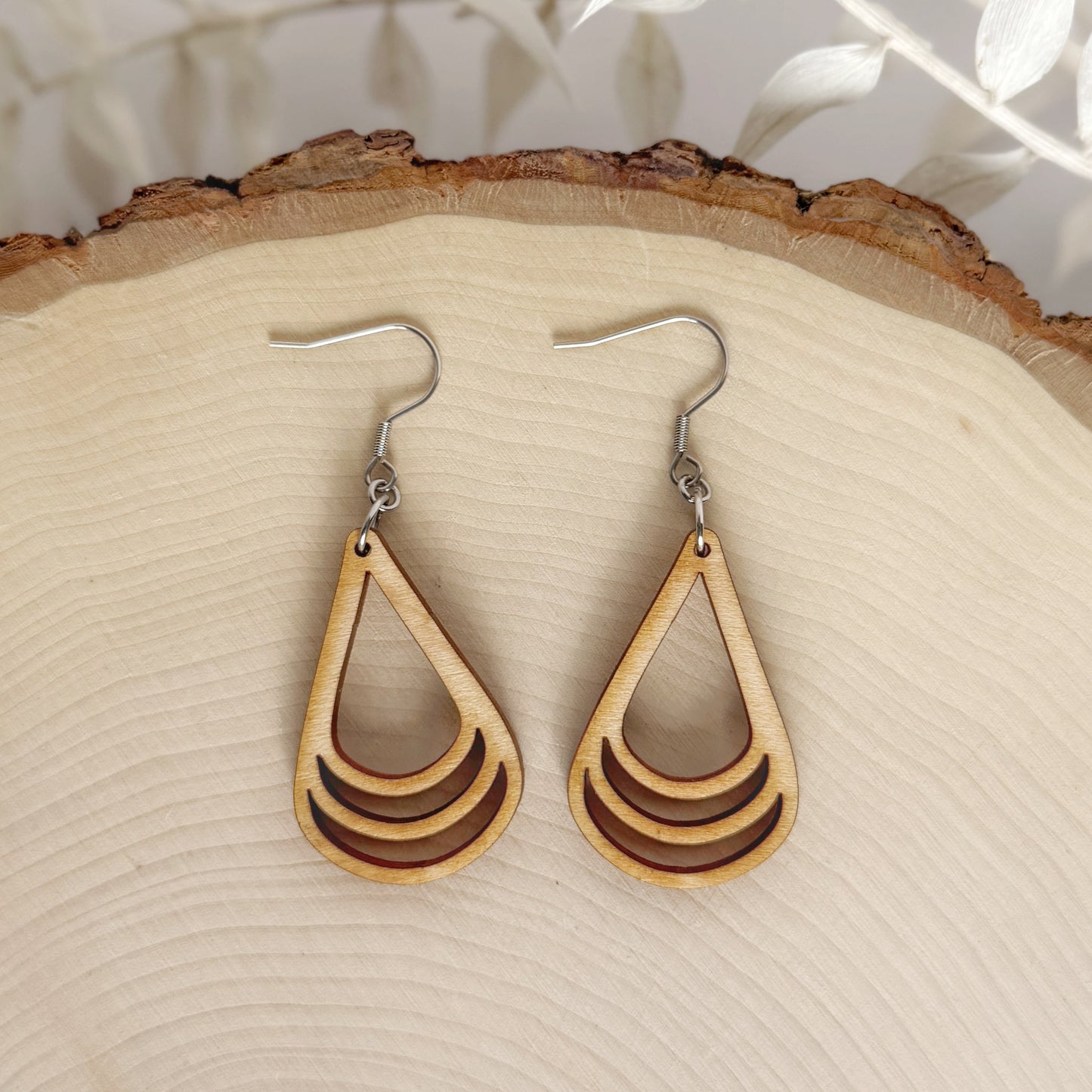 Three Peaks | lightweight layered teardrop earrings