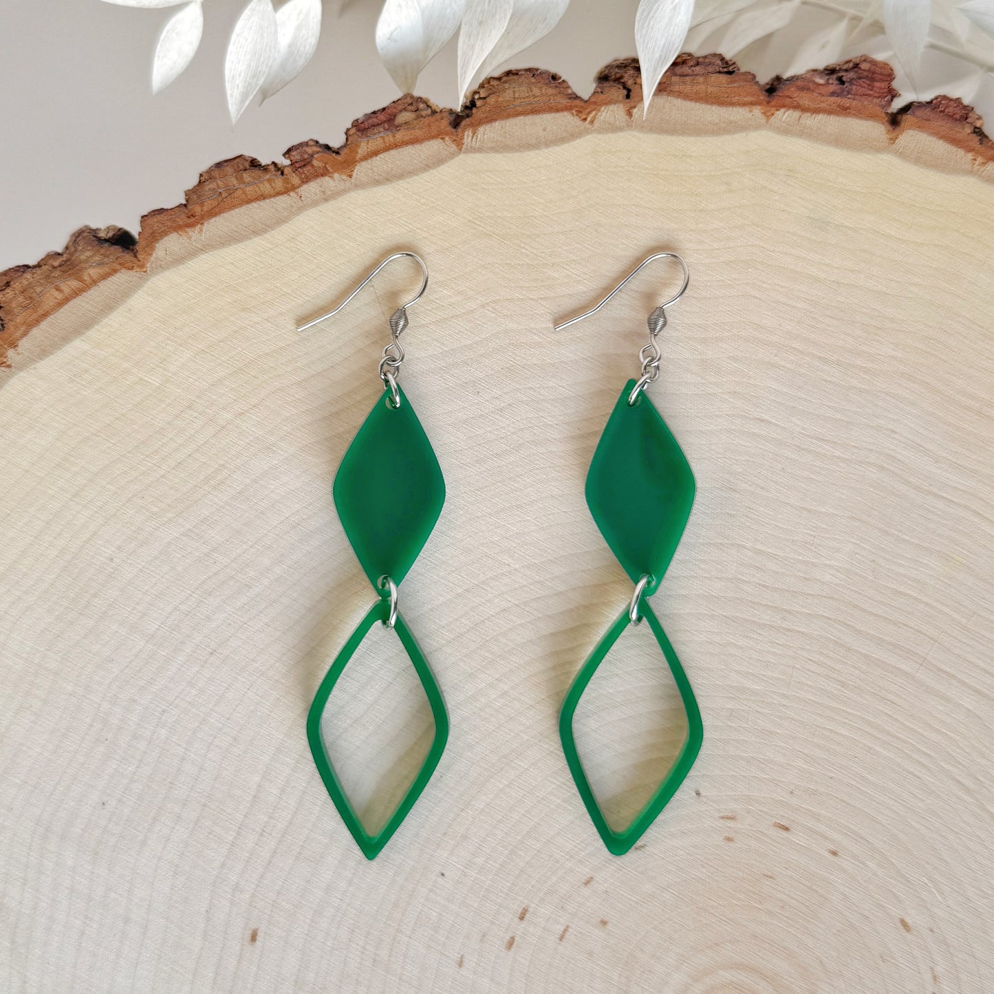 Highline Drop| lightweight double-diamond earrings