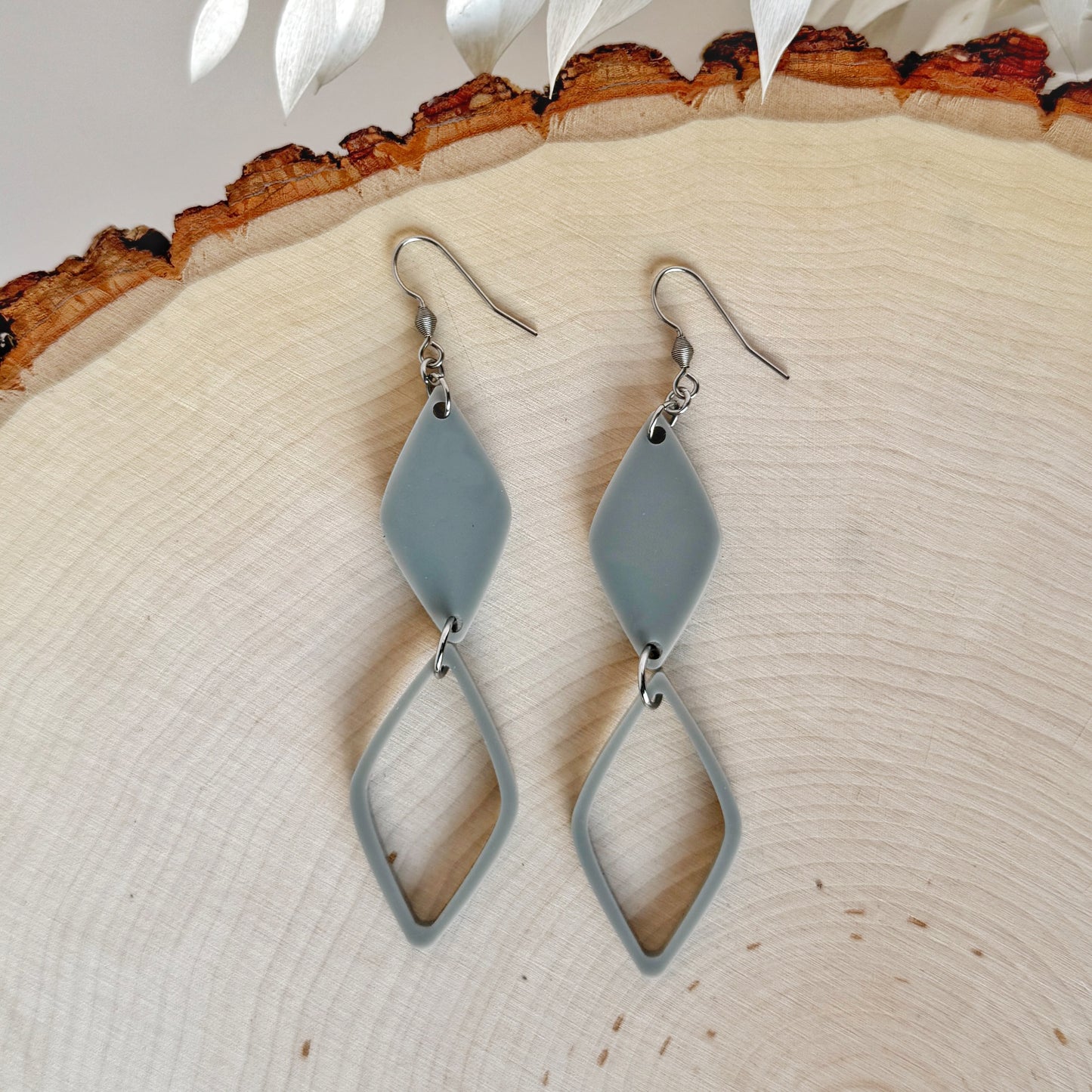 Highline Drop| lightweight double-diamond earrings