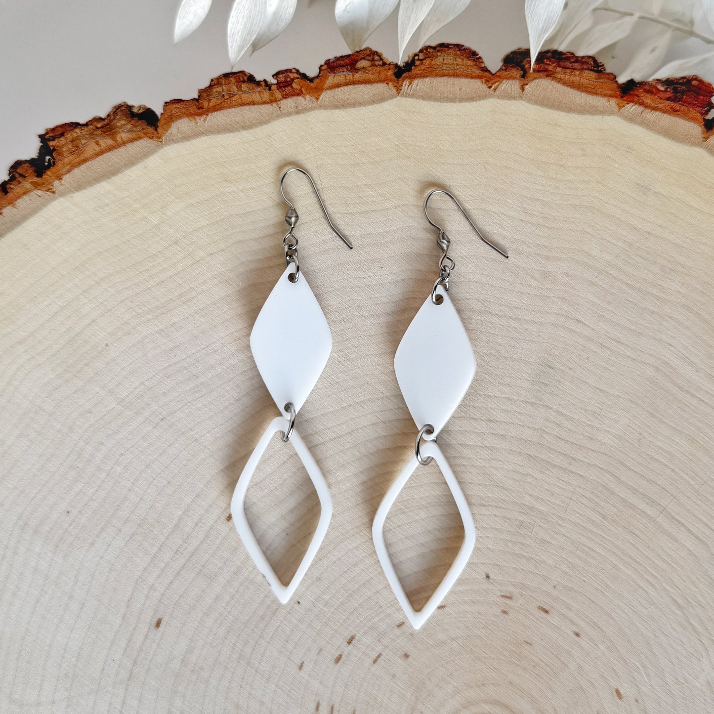Highline Drop| lightweight double-diamond earrings
