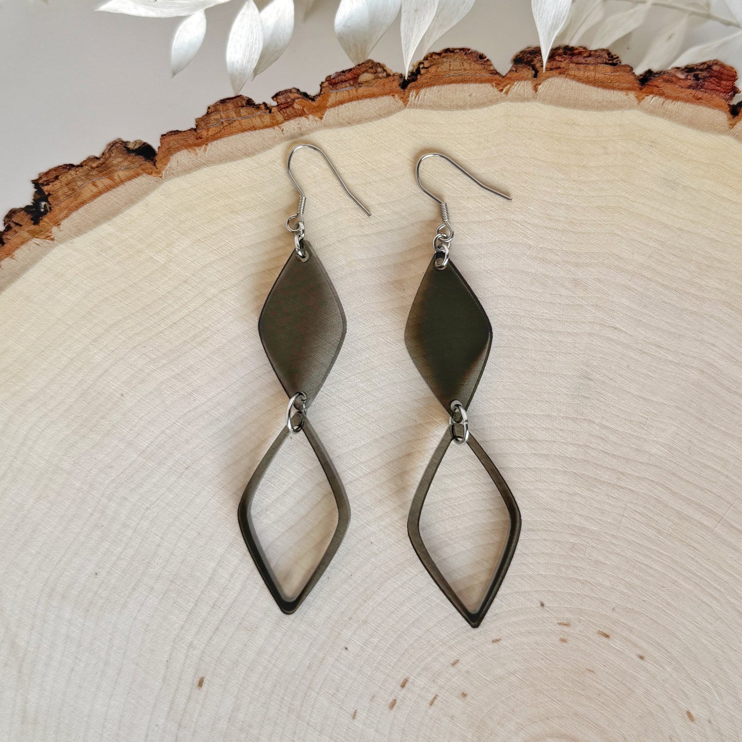 Highline Drop| lightweight double-diamond earrings