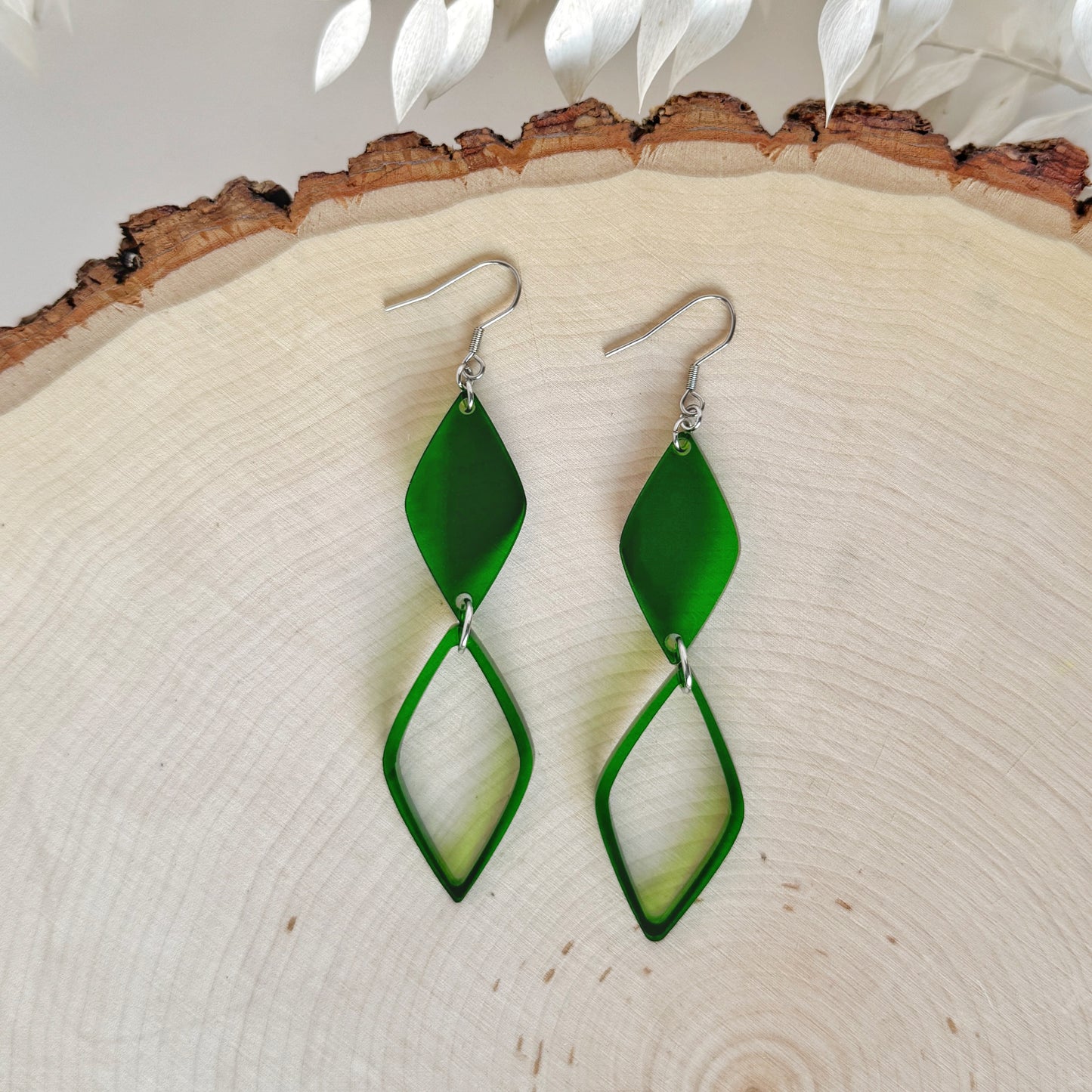 Highline Drop| lightweight double-diamond earrings