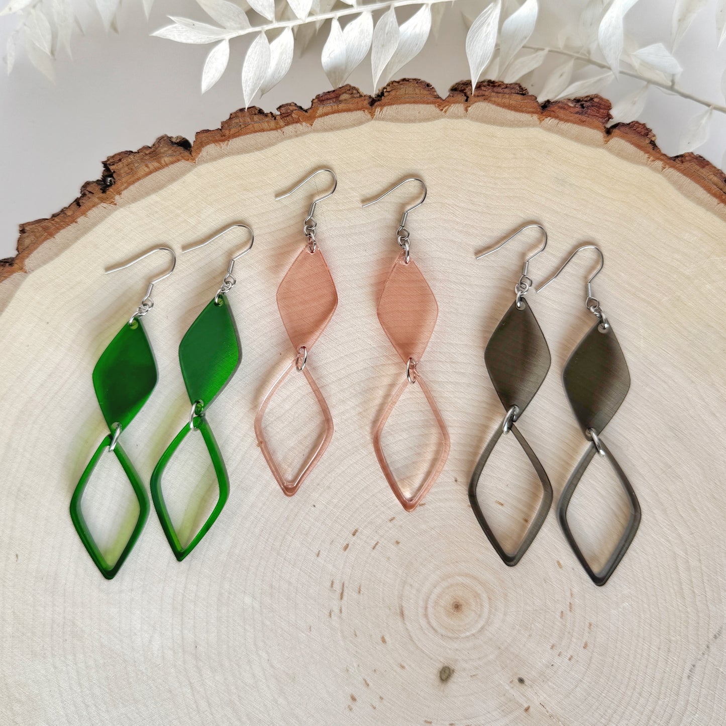 Highline Drop| lightweight double-diamond earrings