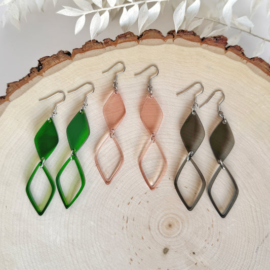 Highline Drop| lightweight double-diamond earrings