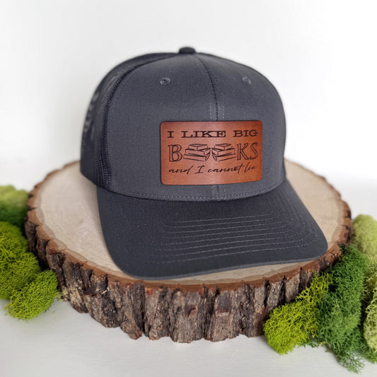 I Like Big Books | leather patch hat