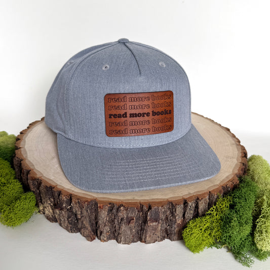 Read More Books | leather patch hat